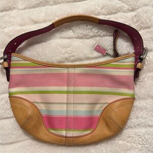 COACH Colorful Striped Women's Bag